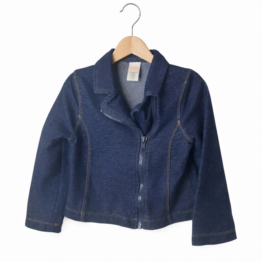 Gymboree Moto Jacket. Size 4/5. Excellent Condition. Faux Denim.